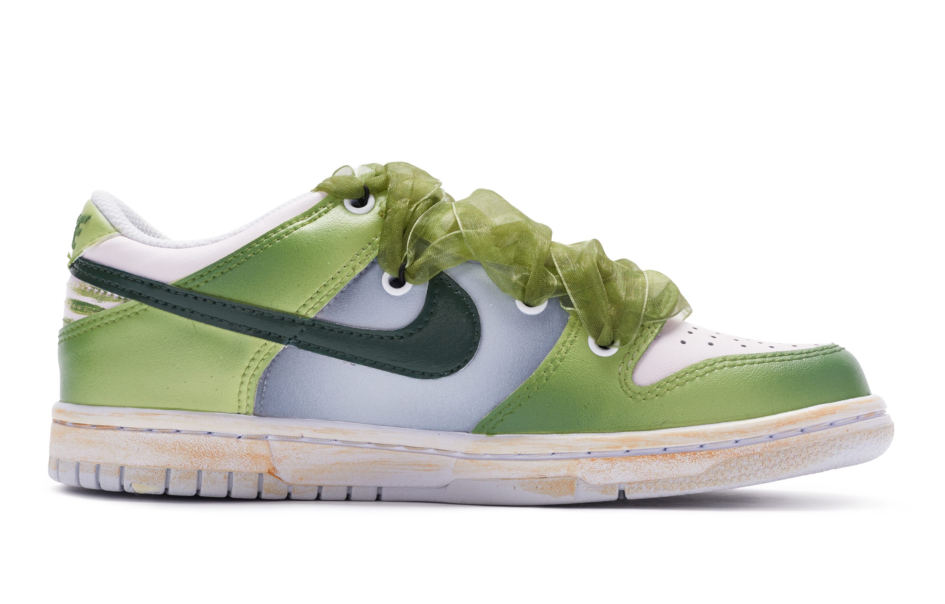 Order [Kasut Custom] Nike Dunk Low 'Summer Solstice Hijau Kelabu Coklat' FD1232-002(TeamR-女款夏至绿灰棕S-BOX)