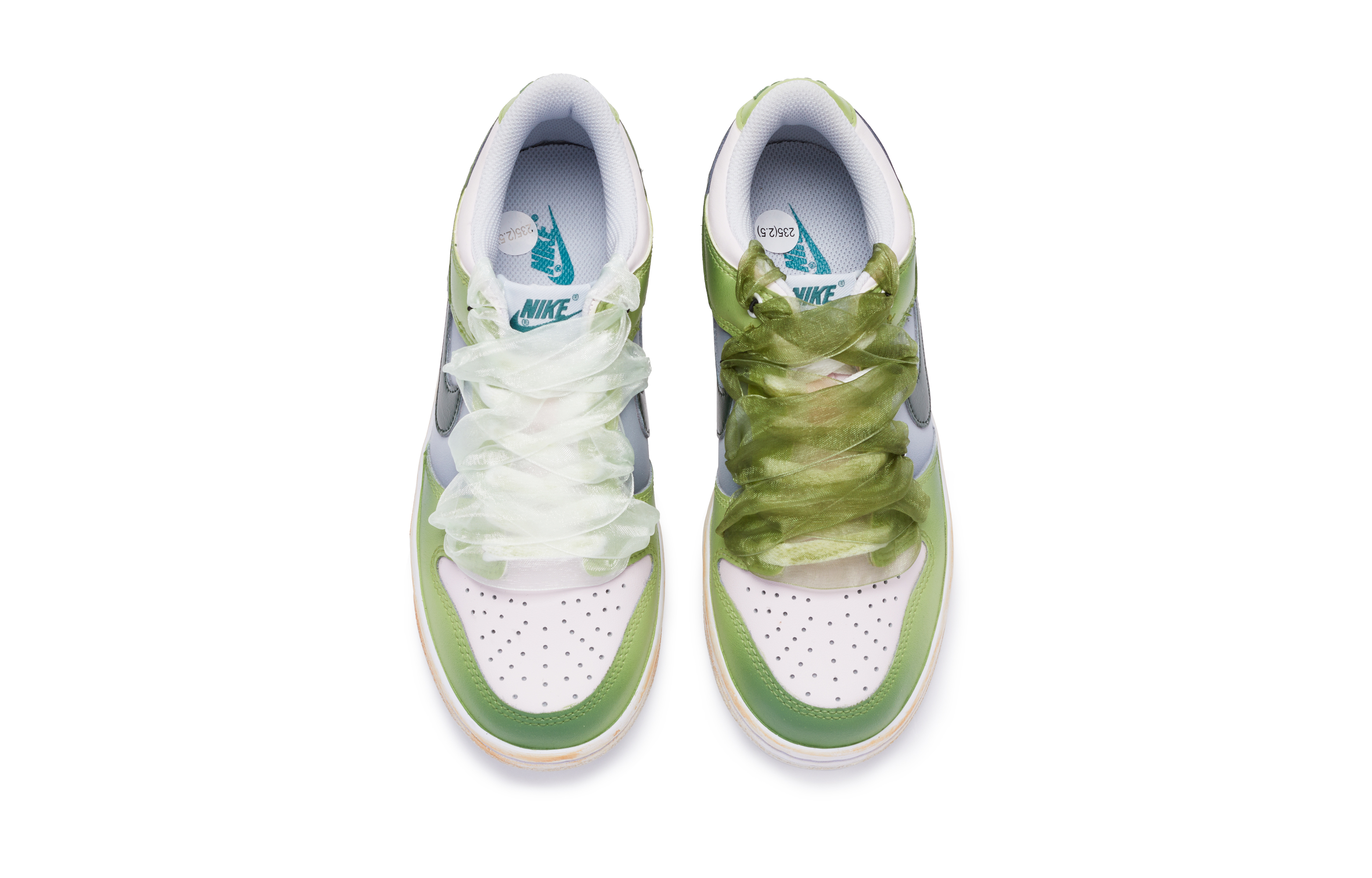 Shop [Kasut Custom] Nike Dunk Low 'Summer Solstice Hijau Kelabu Coklat' FD1232-002(TeamR-女款夏至绿灰棕S-BOX)