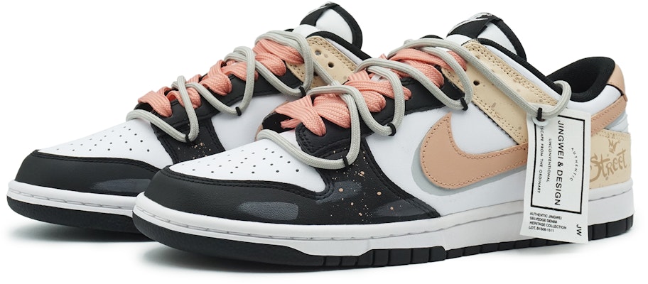 【客製化球鞋】Nike Dunk 偉大旅程 夏日甜粉 vibe風 通用 解構熊貓 主題 低筒 滑板鞋 男式 黑白粉 Shop 【客製化球鞋】Nike Dunk 偉大旅程 夏日甜粉 vibe風 通用 解構熊貓 主題 低筒 滑板鞋 男式 黑白粉