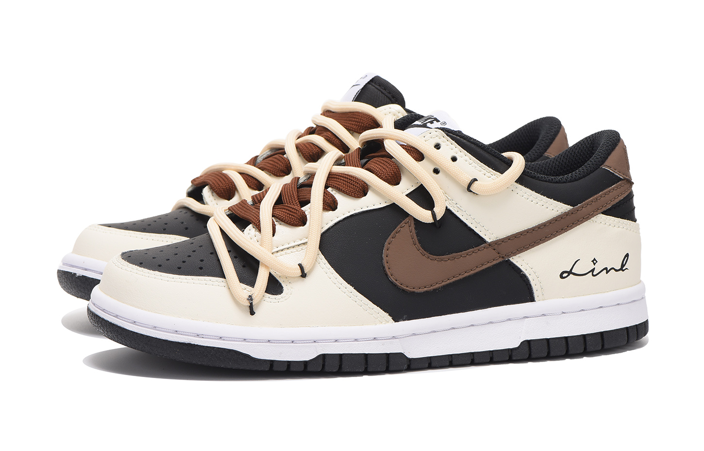 Lookbook [Kasut Custom] Nike Dunk Low 'Summer Vibe Hitam Coklat' FD1232-001(Team59-女款黑棕三)