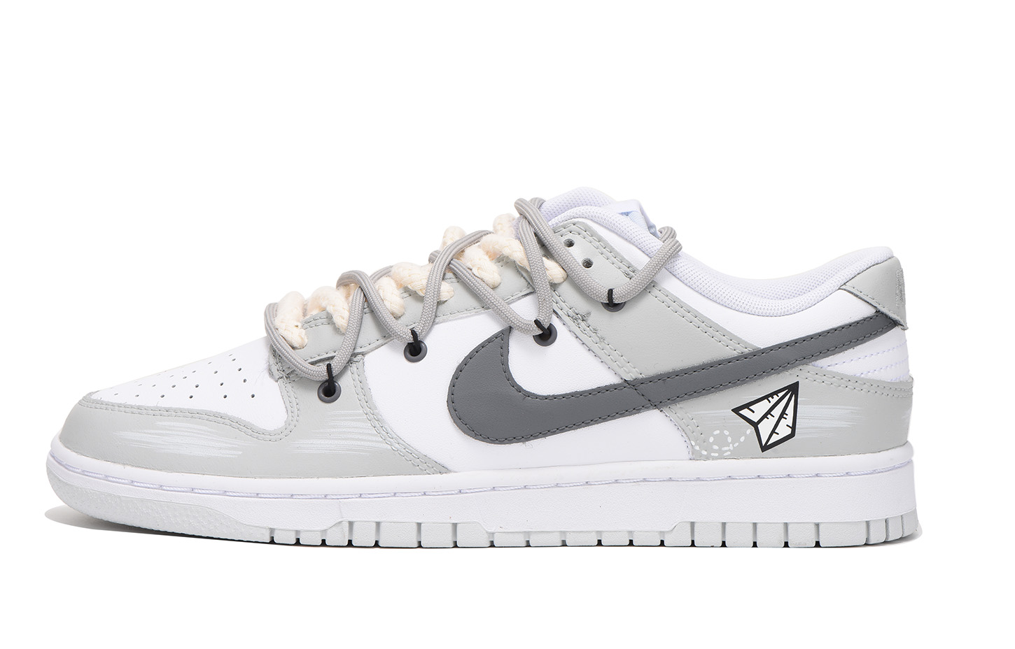 Buy 【訂製球鞋】Nike Dunk Low 夏季主題 vibe風 禮盒 復古 紙飛機 解構 高街 低筒 低筒 GS 深灰色