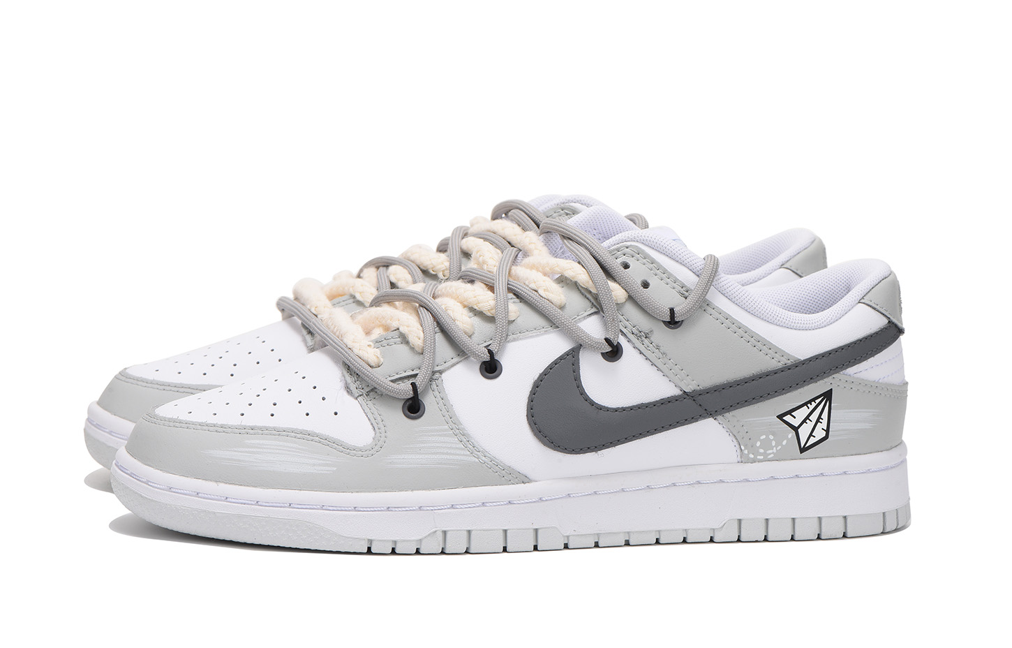 Lookbook 【訂製球鞋】Nike Dunk Low 夏季主題 vibe風 禮盒 復古 紙飛機 解構 高街 低筒 低筒 GS 深灰色