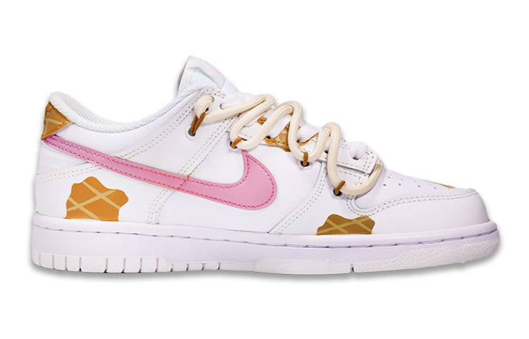 Order [Zapatillas Personalizadas] Nike Dunk Low 'Helado Waffle de Verano' DH9765-100(TeamF-女款华夫冰淇淋粉白)