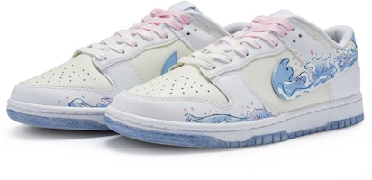 【定制球鞋】 Nike Dunk Low 811製造 浪潮漫遊 夏日感 街頭塗鴉 手繪噴繪 低幫 板鞋 男款 白藍灰 Lookbook 【定制球鞋】 Nike Dunk Low 811製造 浪潮漫遊 夏日感 街頭塗鴉 手繪噴繪 低幫 板鞋 男款 白藍灰