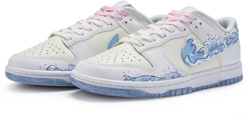 Nike Dunk Low カスタム「サマーウェーブ・グラフィティ」 DV0831-101(Team80-男款浪潮漫游米白蓝) Lookbook Nike Dunk Low カスタム「サマーウェーブ・グラフィティ」 DV0831-101(Team80-男款浪潮漫游米白蓝)