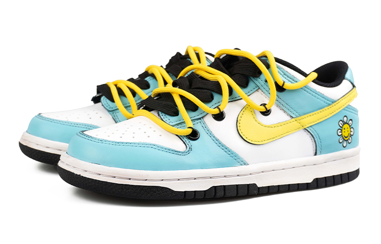 Lookbook [Sepatu Custom] Nike Dunk Low 'Sunflower Daisy Graffiti' CW1590-100(Team13-花朵涂鸦黄蓝)
