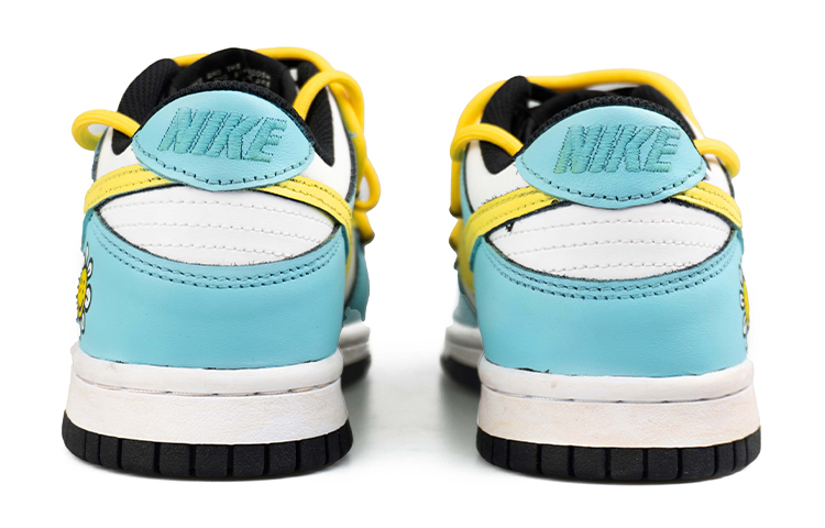 Shop [Sepatu Custom] Nike Dunk Low 'Sunflower Daisy Graffiti' CW1590-100(Team13-花朵涂鸦黄蓝)