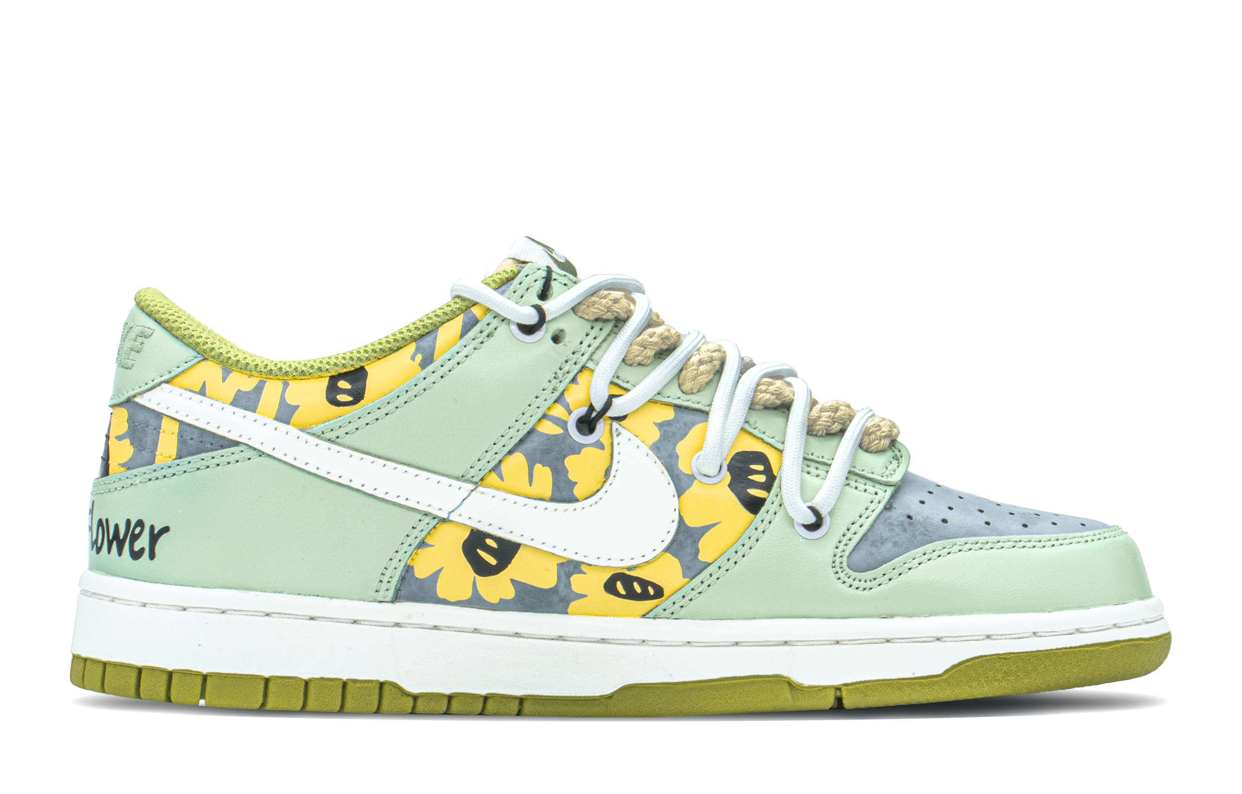 Order 나이키 덩크 로우 '해바라기 빈티지' (커스텀) DV9108-711(TeamA-DK涂鸦太阳花S-BOX)