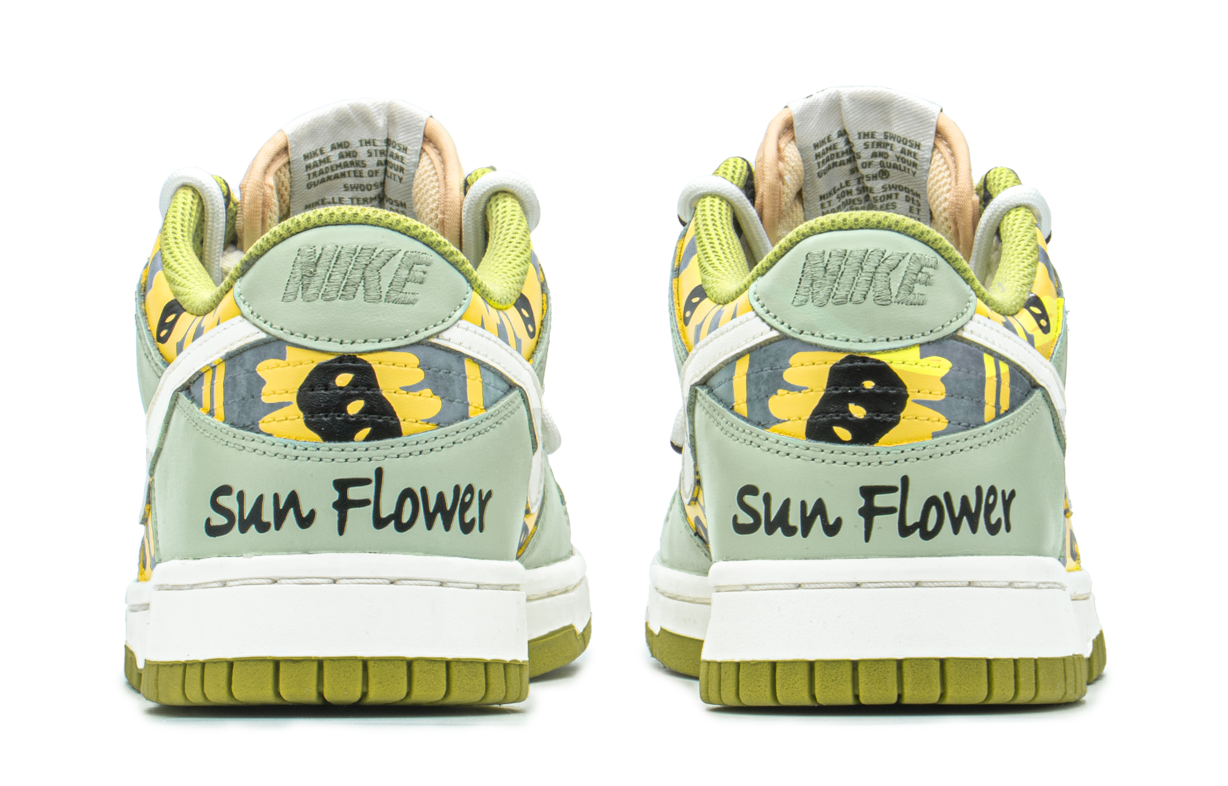 Shop 나이키 덩크 로우 '해바라기 빈티지' (커스텀) DV9108-711(TeamA-DK涂鸦太阳花S-BOX)