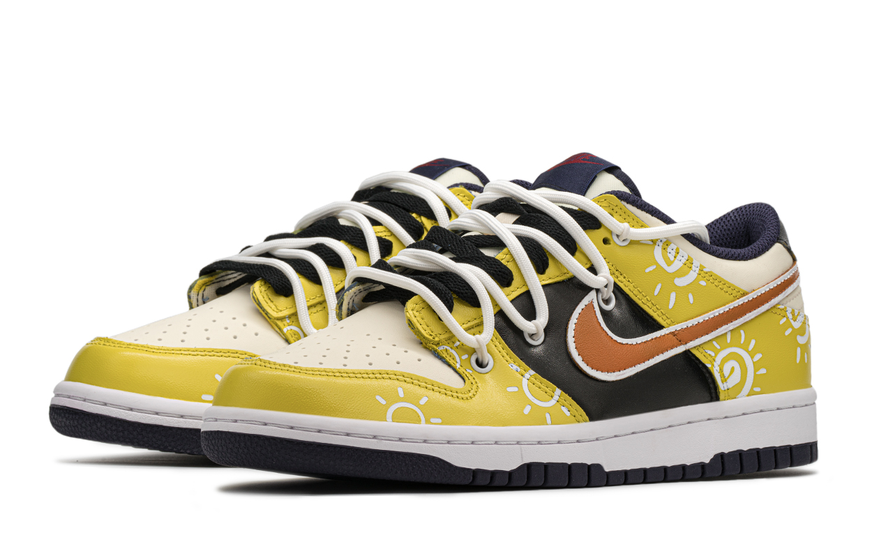 Shop [定制鞋] 耐克Dunk Low '向阳黄黑' FV8119-161(TeamA-太阳花)