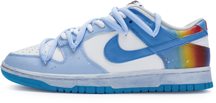 【訂製球鞋】Nike Dunk Low 牛角尖 晴天彩虹 高品質簡約 漸變色 解構 手繪噴漆 防滑 低筒 滑板鞋 男鞋 白藍紅 Buy 【訂製球鞋】Nike Dunk Low 牛角尖 晴天彩虹 高品質簡約 漸變色 解構 手繪噴漆 防滑 低筒 滑板鞋 男鞋 白藍紅