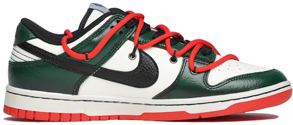 【定制球鞋】Nike x Nike Dunk Low 落日 高街 做舊 低幫 板鞋 GS 森林綠 Order 【定制球鞋】Nike x Nike Dunk Low 落日 高街 做舊 低幫 板鞋 GS 森林綠