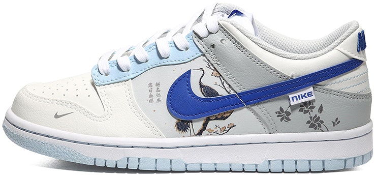 custom-shoes-nike-dunk-low-sunset-glow-sea-swallow-blue