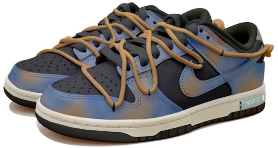 【客製化球鞋】Nike Dunk Low 夕陽晚霞瀰漫HRZZ復古解構鞋帶禮盒 低筒 滑板鞋 男款 黑藍黑黃 Lookbook 【客製化球鞋】Nike Dunk Low 夕陽晚霞瀰漫HRZZ復古解構鞋帶禮盒 低筒 滑板鞋 男款 黑藍黑黃