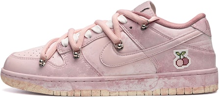 【定制球鞋】 Nike Dunk Low 解構風 甜美櫻桃 低幫 板鞋 男款 粉色 Buy 【定制球鞋】 Nike Dunk Low 解構風 甜美櫻桃 低幫 板鞋 男款 粉色