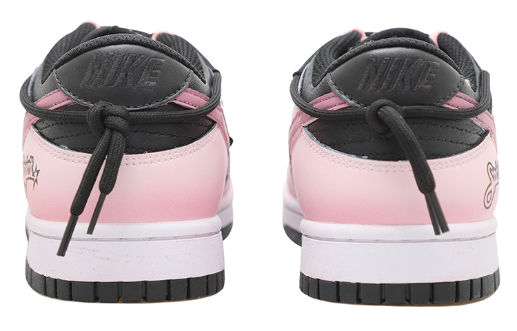 Shop [Kasut Custom] Nike Dunk Low 'Gradient Hitam Merah Jambu' CW1590-100(Team拾玖-甜酷星环S-BOX)