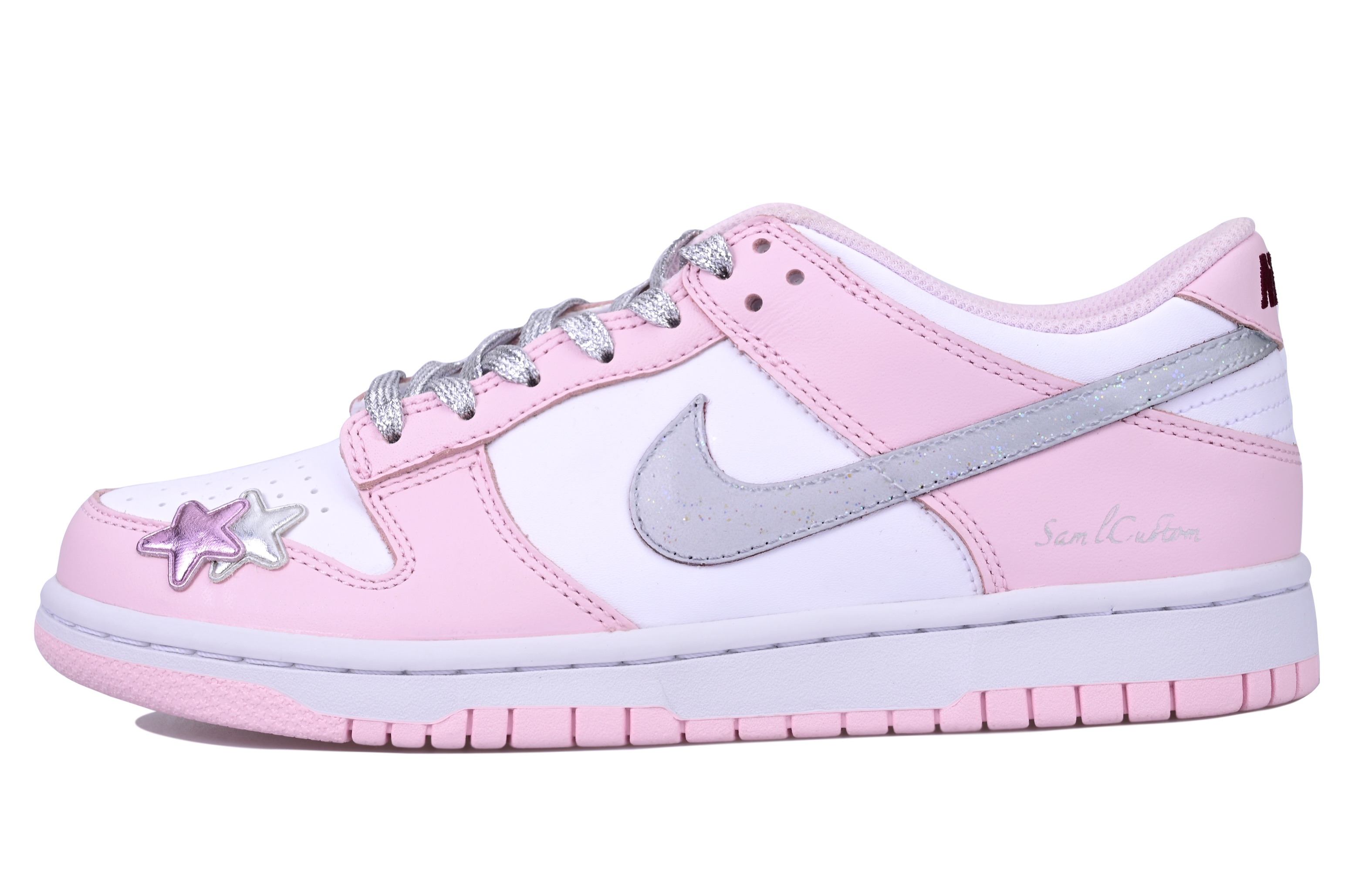 Buy [Kasut Custom] Nike Dunk Low 'Merah Jambu Manis Perak Sejuk' CW1590-601(Team6-千禧辣妹-y2k)