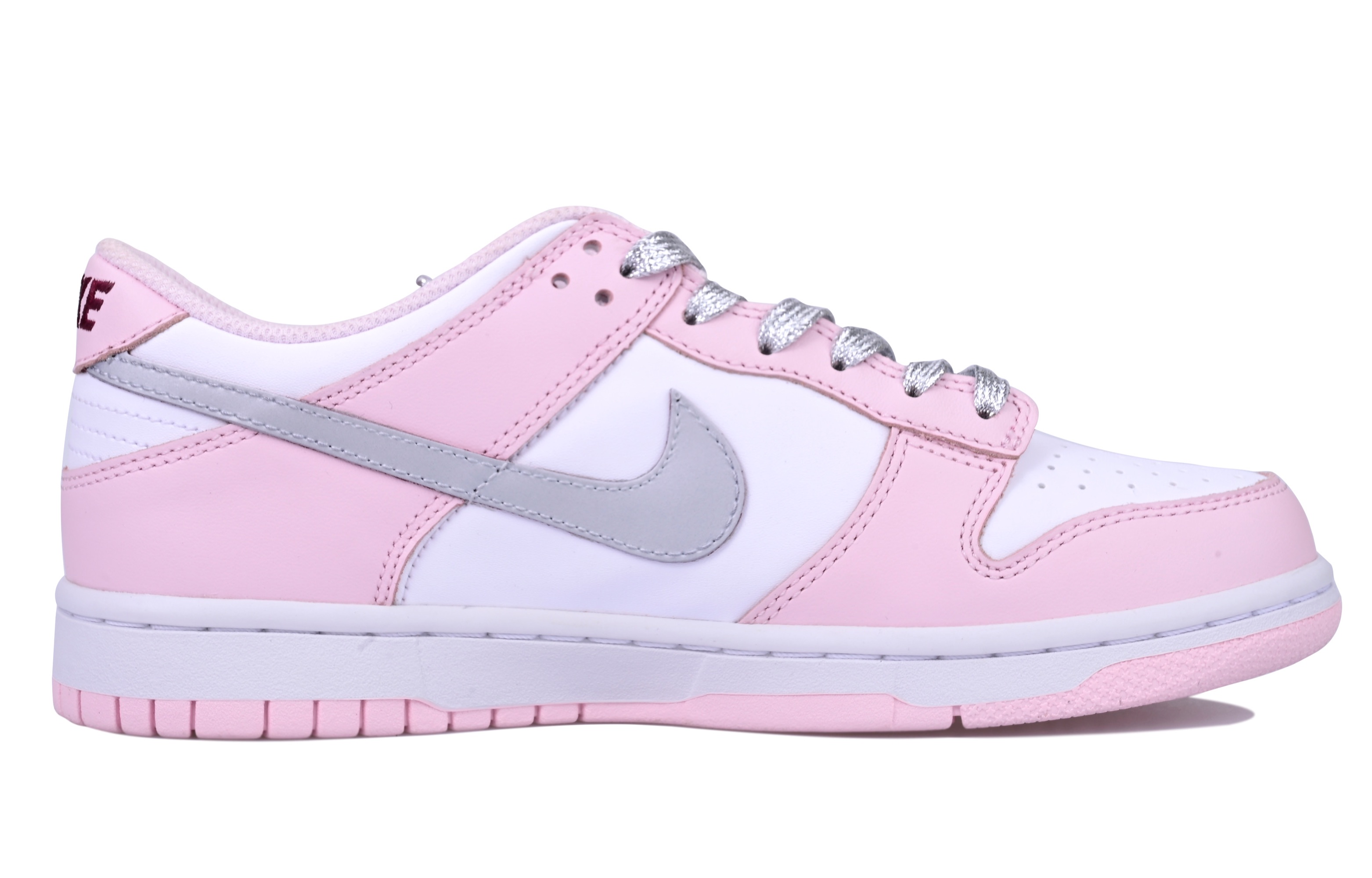 Order [Kasut Custom] Nike Dunk Low 'Merah Jambu Manis Perak Sejuk' CW1590-601(Team6-千禧辣妹-y2k)