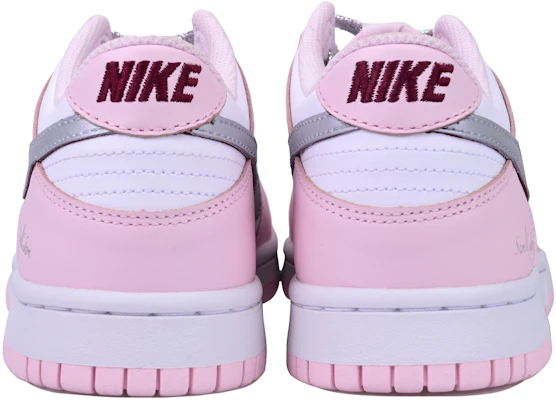 【訂製球鞋】Nike Dunk Low 復古小眾 甜酷 休閒 百搭 低幫 板鞋 GS 粉銀 Shop 【訂製球鞋】Nike Dunk Low 復古小眾 甜酷 休閒 百搭 低幫 板鞋 GS 粉銀