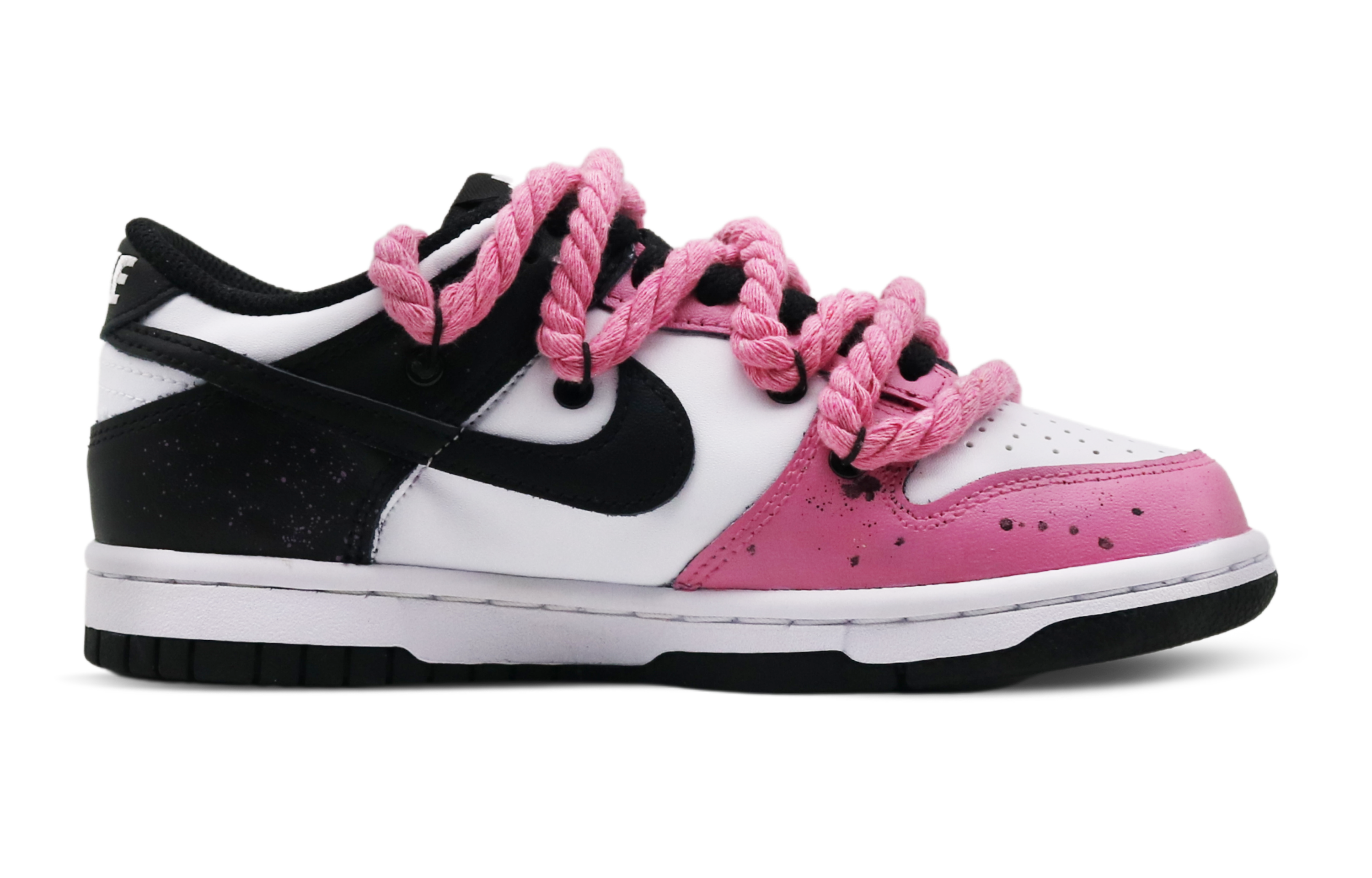 Order [Zapatos Personalizados] Nike Dunk Low 'Sweet Gothic Graffiti Negro Rosa' CW1590-100(Team8-女款甜酷萝莉粉黑)
