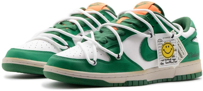 【訂製球鞋】Nike Dunk Low 甜橙 戶外 解構 笑臉 復古做舊 高筒板鞋 男款 白綠 Lookbook 【訂製球鞋】Nike Dunk Low 甜橙 戶外 解構 笑臉 復古做舊 高筒板鞋 男款 白綠