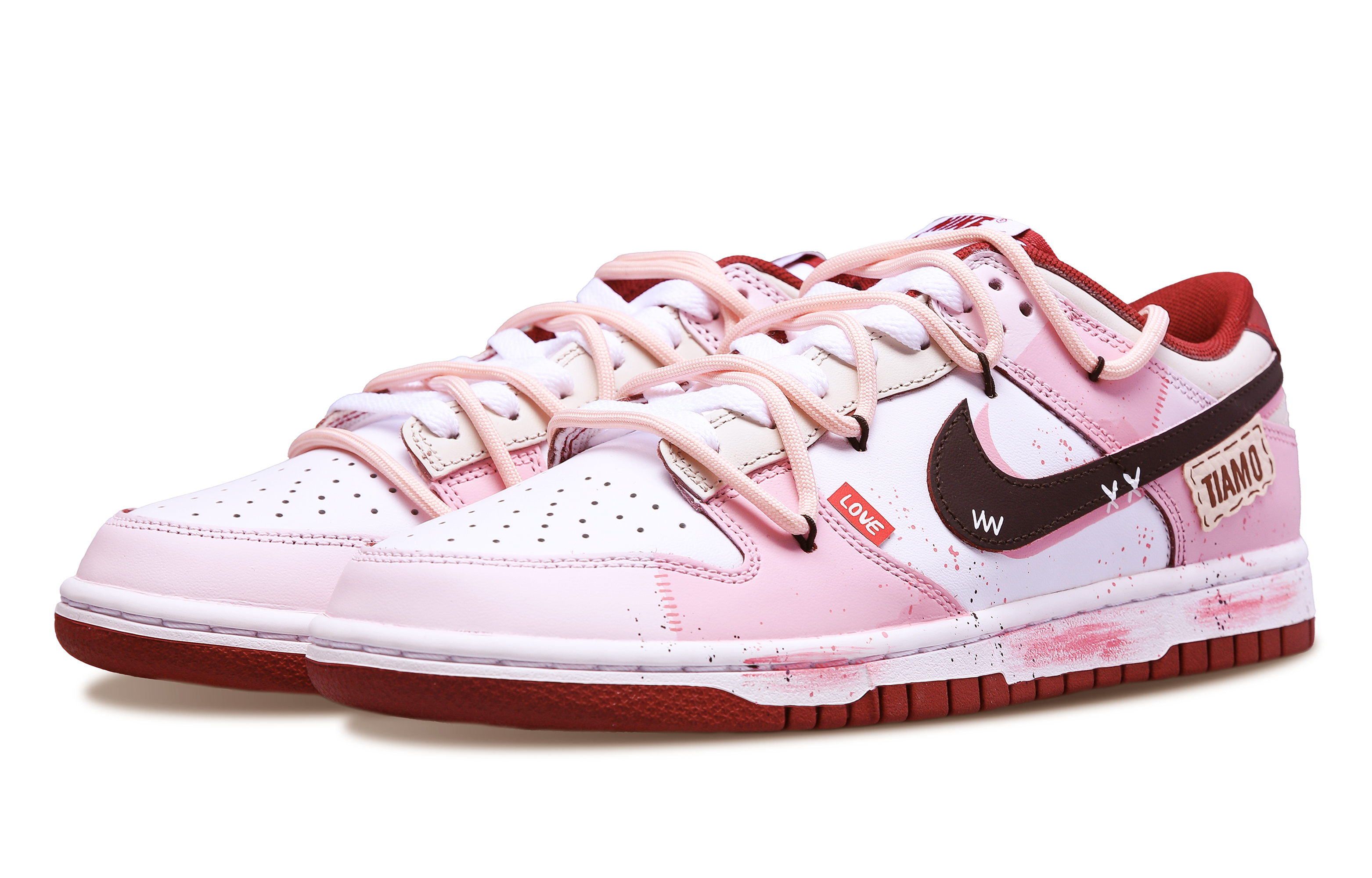 Shop [Zapatillas Personalizadas] Nike Dunk Low 'Sweet Pink Graffiti Mix' DD1391-601（Team78-心动信号）