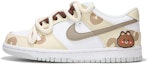 Buy 【客製球鞋】 Nike Dunk Low 火心 腰果小熊 甜妹奶茶色系 麻繩綁帶 低筒 板鞋 GS 淡黃色