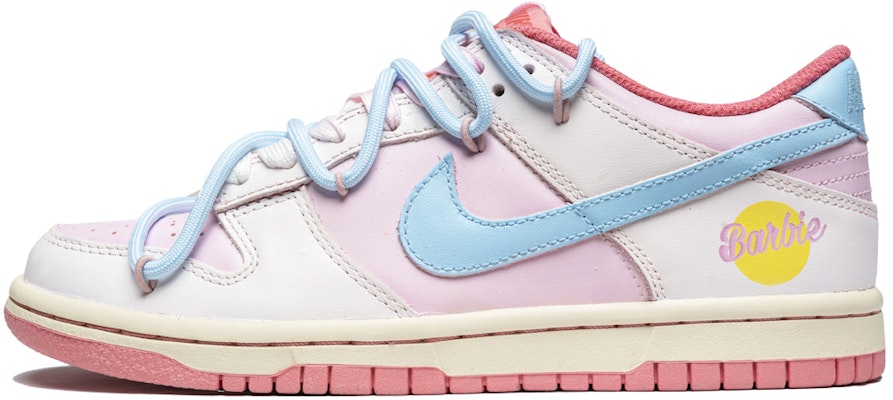 【訂製球鞋】Nike Dunk Low 復古潮流 甜心芭比 防滑耐磨 低筒 板鞋 GS 粉白 Buy 【訂製球鞋】Nike Dunk Low 復古潮流 甜心芭比 防滑耐磨 低筒 板鞋 GS 粉白