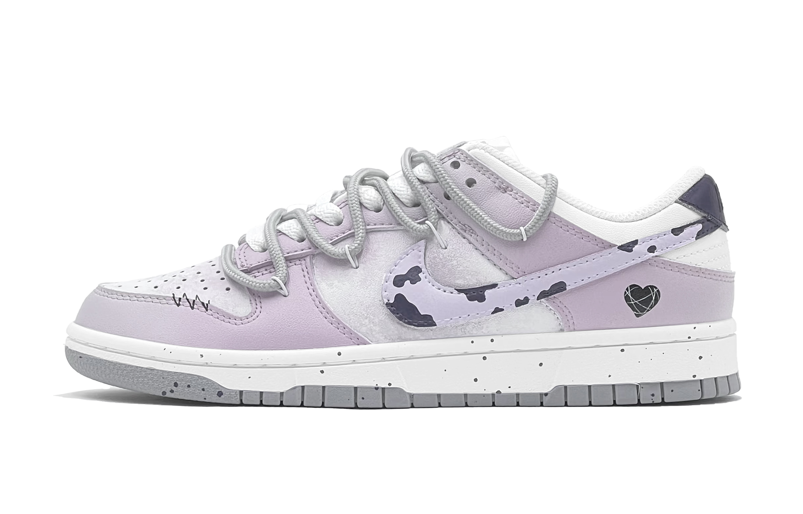 Buy 【訂製球鞋】 Nike Dunk Low "牛奶芋頭冰" 特殊鞋盒 低筒 滑板鞋 男款 灰紫