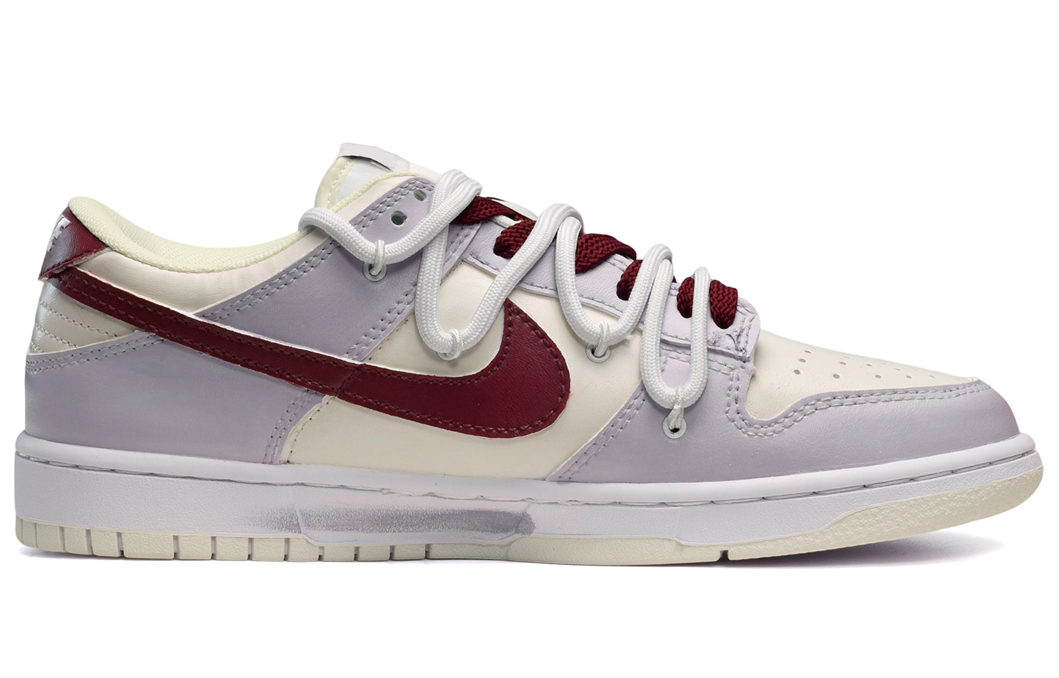 Order 나이키 덩크 로우 '타로 밀크티' (커스텀) DJ6188-100(TeamE-男款芋泥奶茶紫红白)
