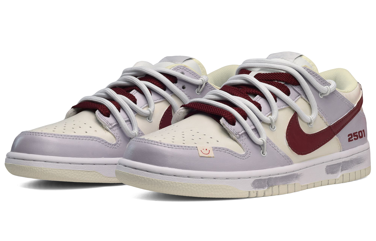 Lookbook 나이키 덩크 로우 '타로 밀크티' (커스텀) DJ6188-100(TeamE-男款芋泥奶茶紫红白)