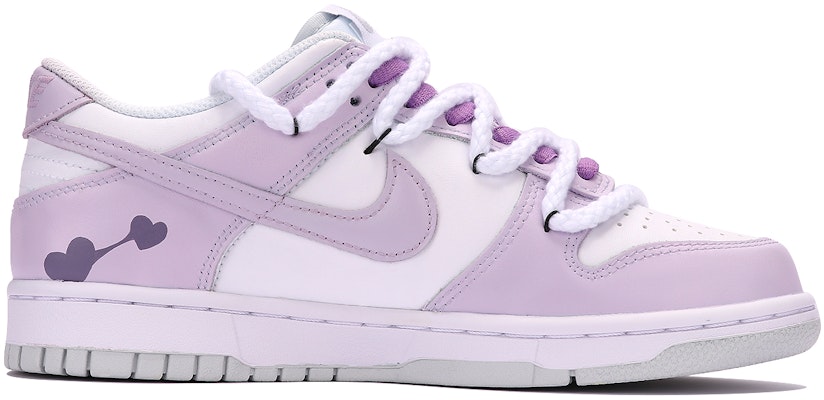 【定製球鞋】 Nike Dunk Low 香芋見你 雙勾 解構風 百搭 休閒 低幫 板鞋 GS 淺紫 Order 【定製球鞋】 Nike Dunk Low 香芋見你 雙勾 解構風 百搭 休閒 低幫 板鞋 GS 淺紫