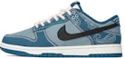 Buy 나이키 덩크 로우 '타투 데님 - 블루블랙' (커스텀) DV0834-101(Team拾柒-男款低帮纹身牛仔板鞋)