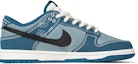 Order 나이키 덩크 로우 '타투 데님 - 블루블랙' (커스텀) DV0834-101(Team拾柒-男款低帮纹身牛仔板鞋)