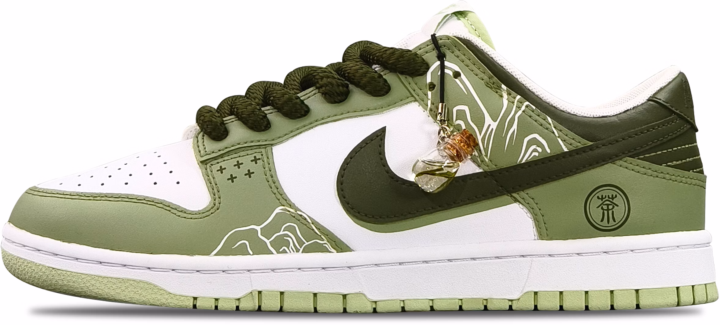 custom-shoes-nike-dunk-low-tea-culture-white-green