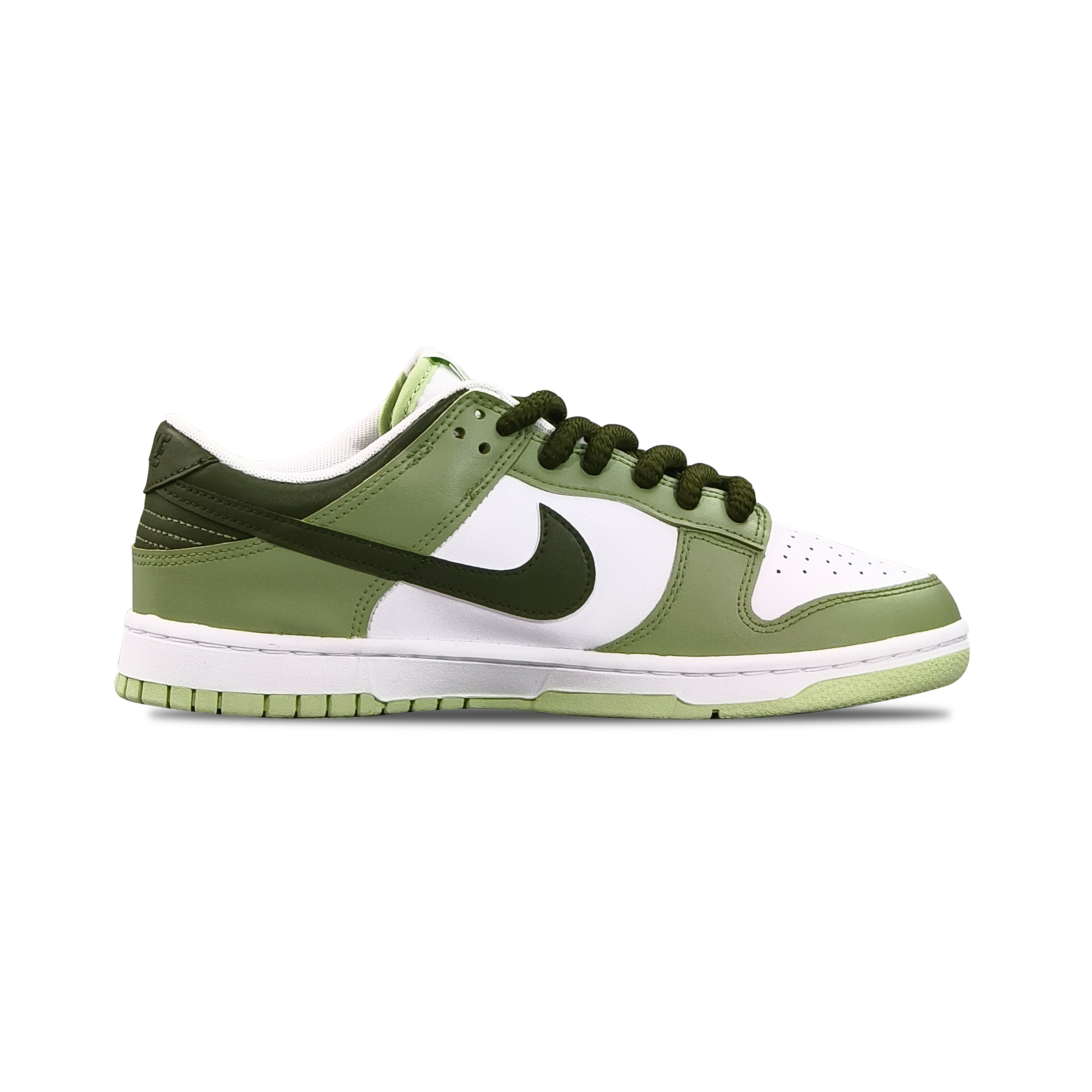 Lookbook [Sepatu Custom] Nike Dunk Low 'Budaya Teh Putih-Hijau' DV0831-105(TeamEight-男款山野茶)