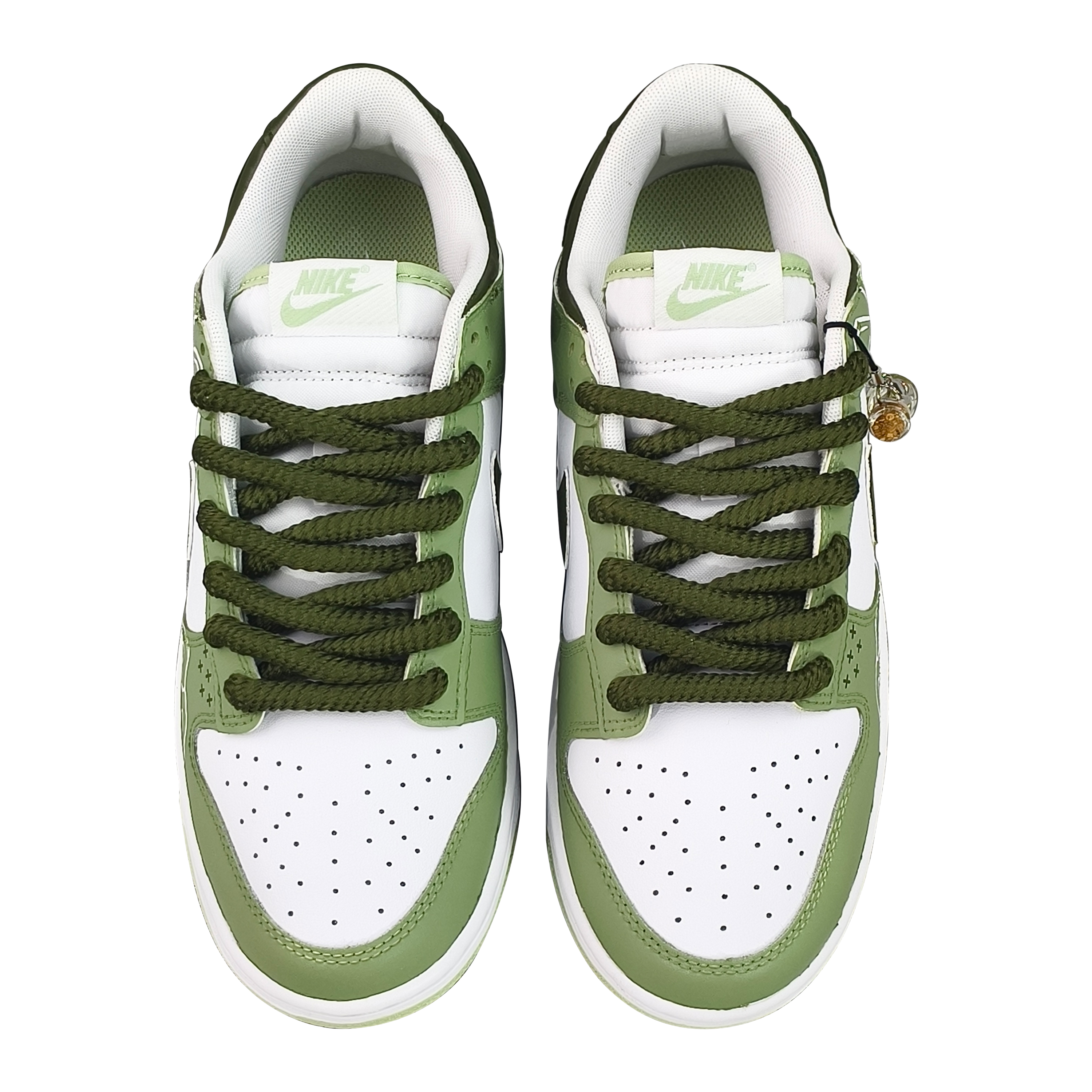 Purchase [Sepatu Custom] Nike Dunk Low 'Budaya Teh Putih-Hijau' DV0831-105(TeamEight-男款山野茶)