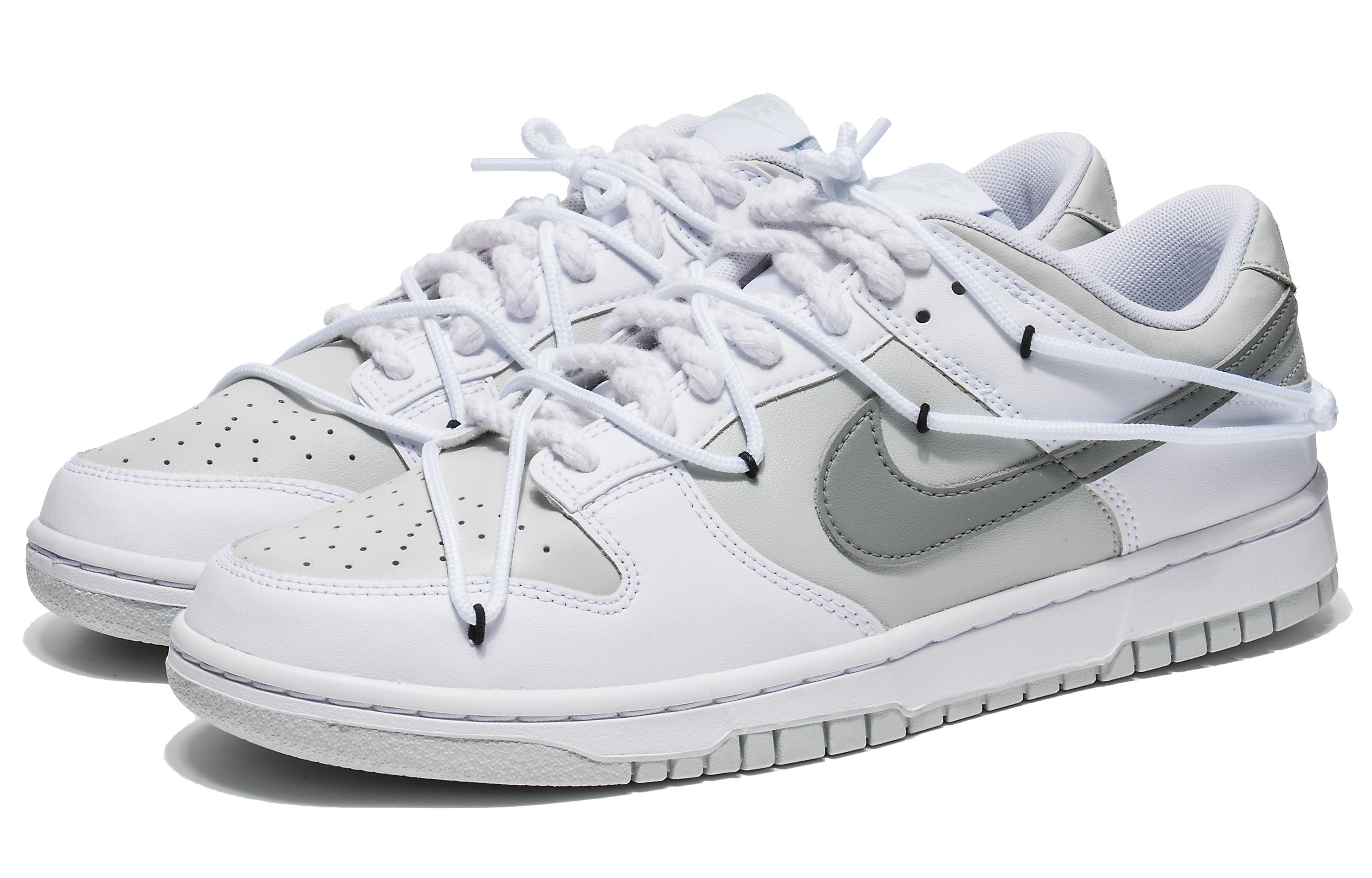 Lookbook [カスタムシューズ] ナイキ ダンク ロー 'ティーリバース グレー-ホワイト' DH9765-102(Team22-新秋雨后灰白A-BOX)