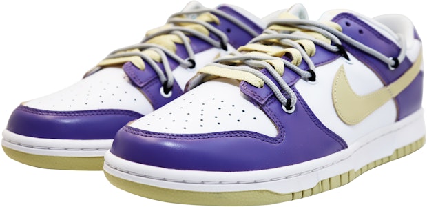 【訂製球鞋】 Nike Dunk Low "Team Gold" 心動之夜 浪漫相遇 街頭風潮 防滑減震 低筒 板鞋 男款 紫色 Lookbook 【訂製球鞋】 Nike Dunk Low "Team Gold" 心動之夜 浪漫相遇 街頭風潮 防滑減震 低筒 板鞋 男款 紫色