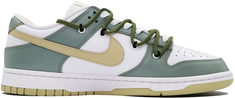 【客製化球鞋】Nike Dunk Low "Team Gold" 山野聽雨 雙鞋帶 解構 街頭 復古 防滑 減震 耐磨 低筒 板鞋 男款 米白灰 Order 【客製化球鞋】Nike Dunk Low "Team Gold" 山野聽雨 雙鞋帶 解構 街頭 復古 防滑 減震 耐磨 低筒 板鞋 男款 米白灰