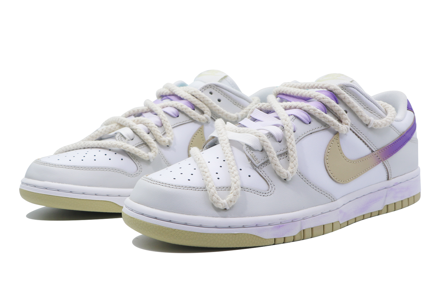 Lookbook [Sepatu Custom] Nike Dunk Low 'Team Gold Deconstructed Lilac' DV0833-100(Team48-紫丁香)