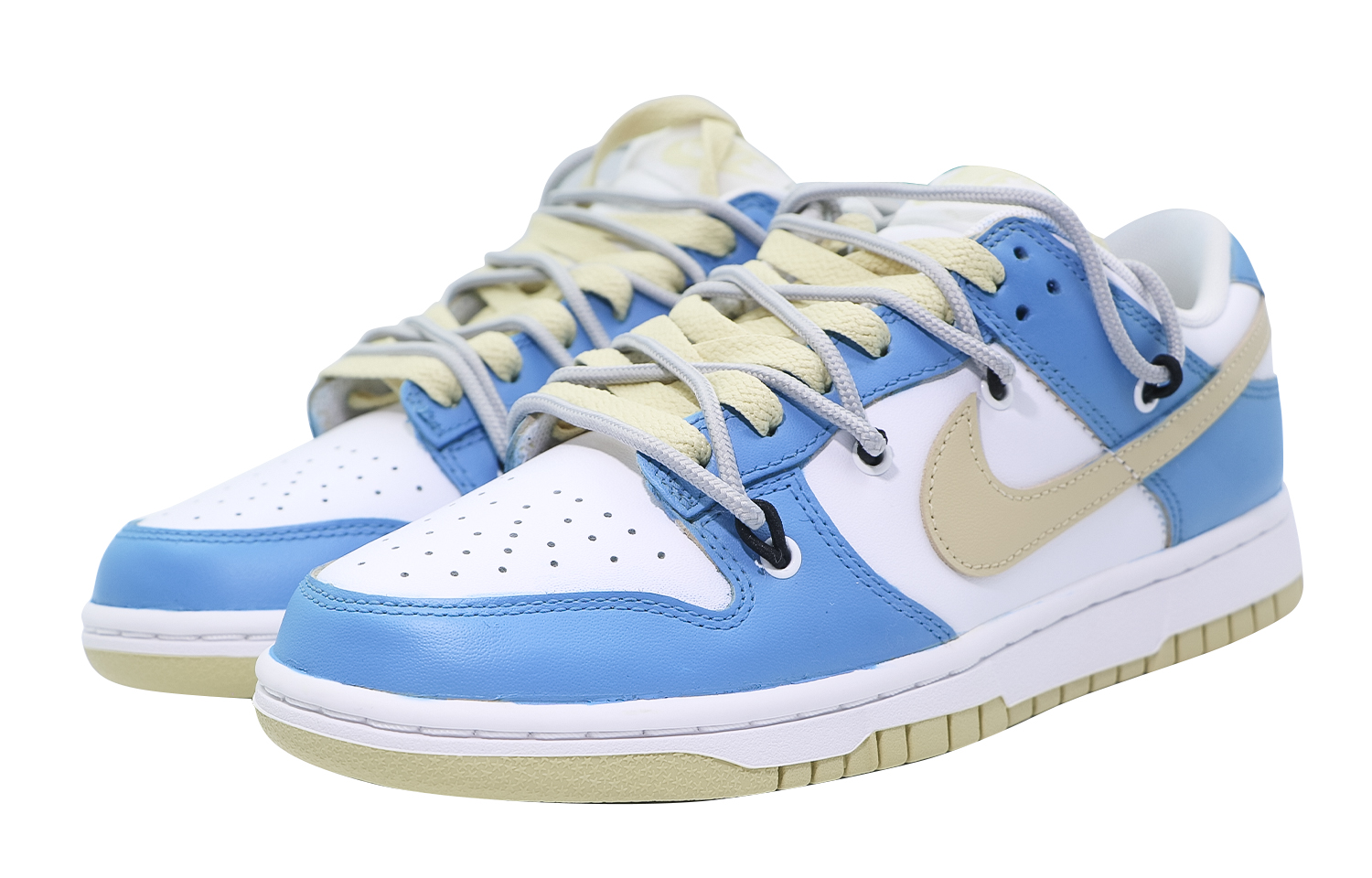 Lookbook [Zapatillas Personalizadas] Nike Dunk Low 'Team Gold Deep Blue Island' DV0833-100(Team48-深蓝海岛)