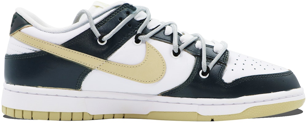【訂製球鞋】Nike Dunk Low "Team Gold" 夜光曲解構 街頭復古防滑減震 低筒 滑板鞋 男款 米白藍 Order 【訂製球鞋】Nike Dunk Low "Team Gold" 夜光曲解構 街頭復古防滑減震 低筒 滑板鞋 男款 米白藍