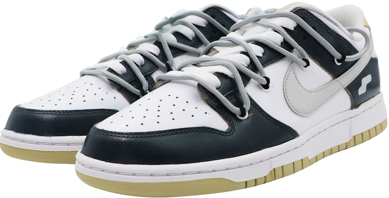 【訂製球鞋】Nike Dunk Low "Team Gold" 夜光曲解構 街頭復古防滑減震 低筒 滑板鞋 男款 米白藍 Lookbook 【訂製球鞋】Nike Dunk Low "Team Gold" 夜光曲解構 街頭復古防滑減震 低筒 滑板鞋 男款 米白藍