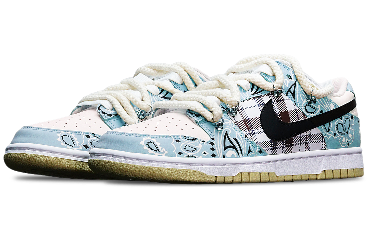 Lookbook [Nike Custom] Dunk Low 'Team Gold Paisley' Sepatu Emas Tim Paisley DV0833-100(TeamT-腰果花蓝白S-BOX)