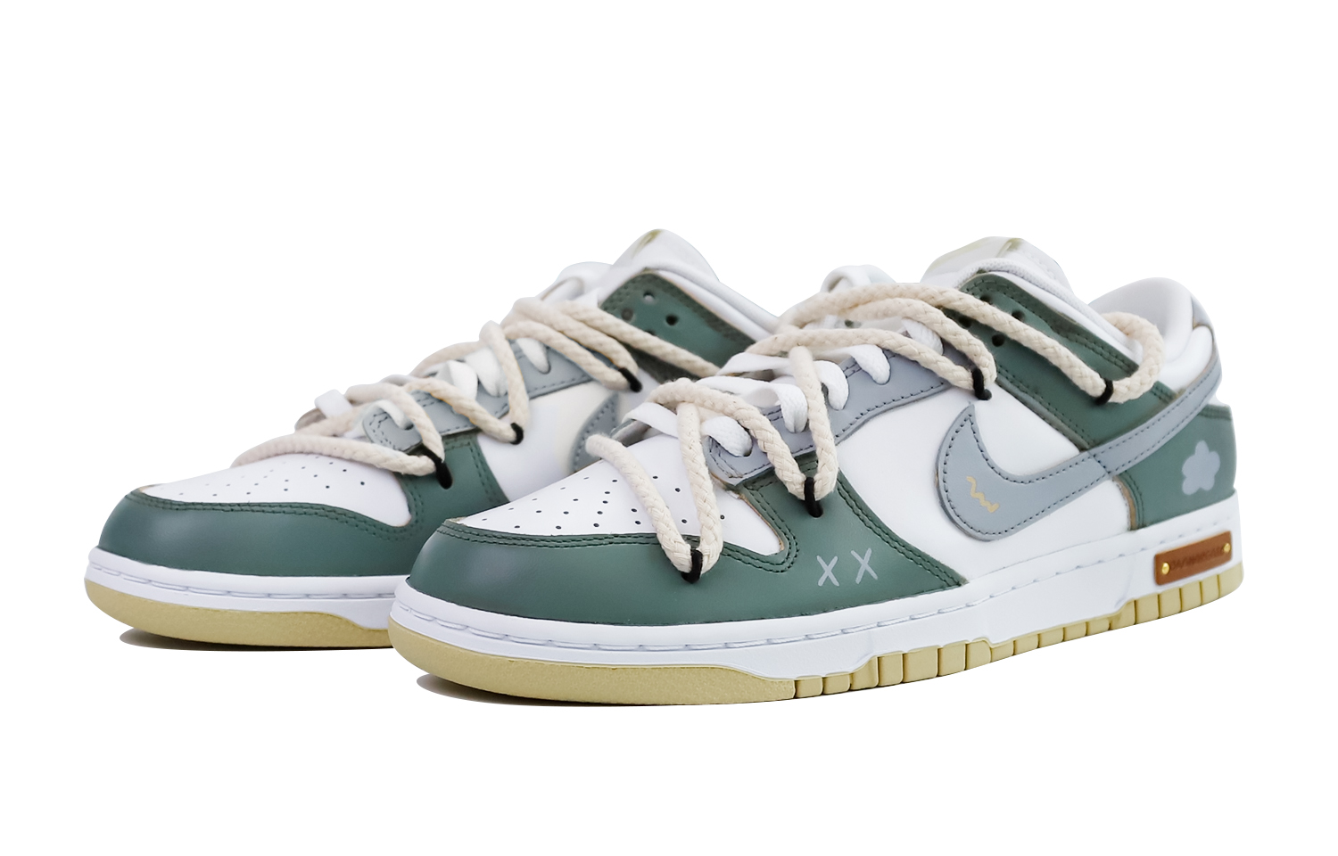 Lookbook [Kasut Custom] Nike Dunk Low 'Team Gold Rainforest Deconstructed' DV0833-100(Team48-梦雨林深解构)