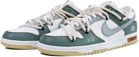 【定制球鞋】Nike Dunk Low “Team Gold” 夢雨林深解構 潮流 雙鞋帶 簡約 低幫 板鞋 男款 白綠 Lookbook 【定制球鞋】Nike Dunk Low “Team Gold” 夢雨林深解構 潮流 雙鞋帶 簡約 低幫 板鞋 男款 白綠