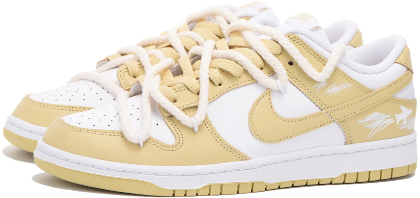【訂製球鞋】Nike Dunk Low "Team Gold" 飛機 Vibe風 解構高街 低筒 滑板鞋 男款 黃白 Lookbook 【訂製球鞋】Nike Dunk Low "Team Gold" 飛機 Vibe風 解構高街 低筒 滑板鞋 男款 黃白