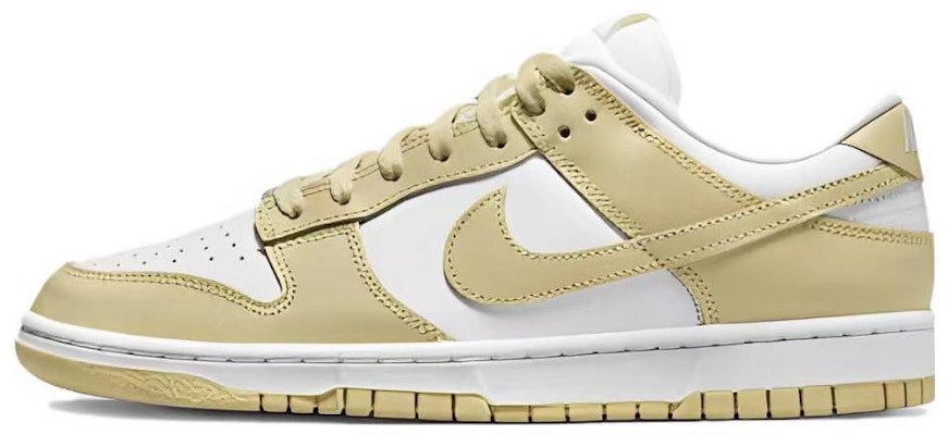 【訂製球鞋】Nike Dunk Low Team Gold 飛機 Vibe風 禮盒 解構高街 低筒 板鞋 男款 米白 Details for 【訂製球鞋】Nike Dunk Low Team Gold 飛機 Vibe風 禮盒 解構高街 低筒 板鞋 男款 米白