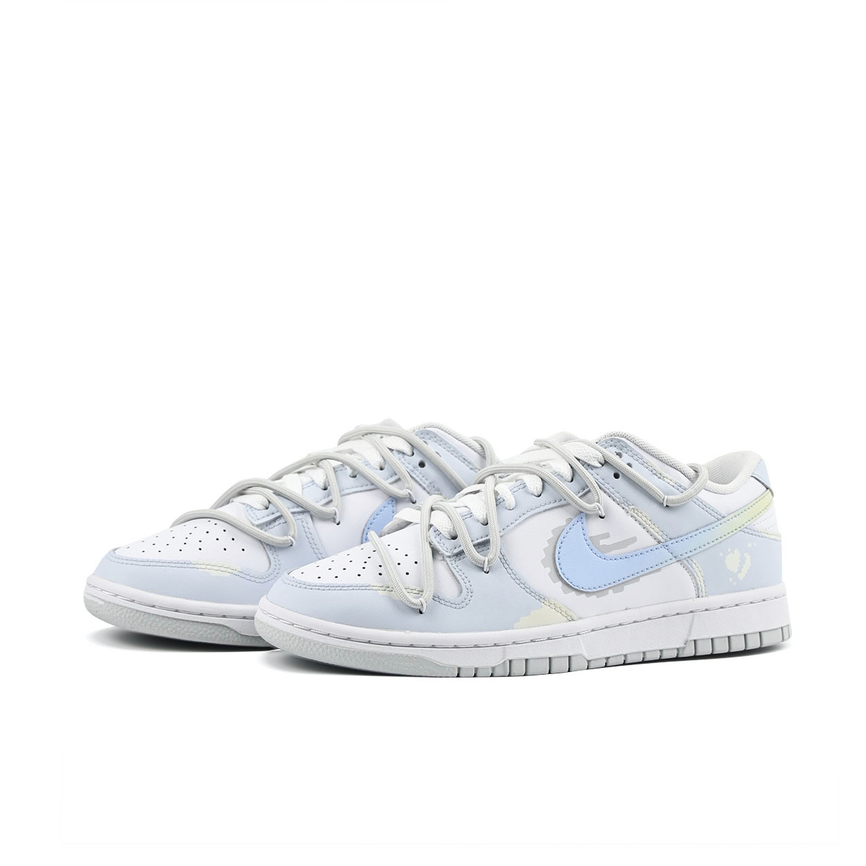 [Custom Shoes] Nike Dunk Low 'Tech Future Pixel Deconstructed Blue White' 圖 3